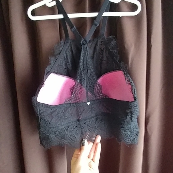 PINK by VS eyelash lace high-neck bralette - Picture 2 of 3